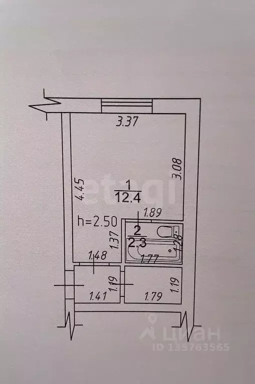 Студия Краснодарский край, Анапа ул. Ленина, 192 (19.5 м) - Фото 2
