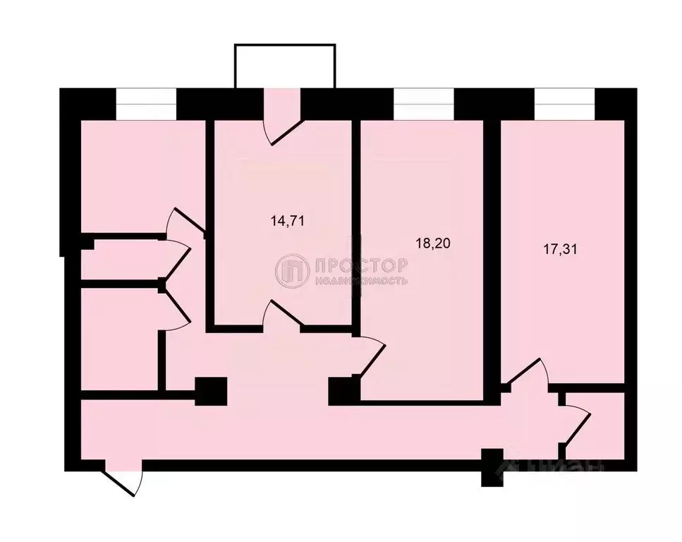 3-к кв. Москва ул. Ивана Бабушкина, 15к1-2 (87.4 м) - Фото 1