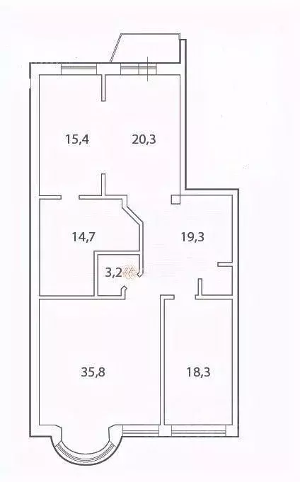 3-к кв. Новосибирская область, Новосибирск Сибирская ул., 57 (120.0 м) - Фото 1