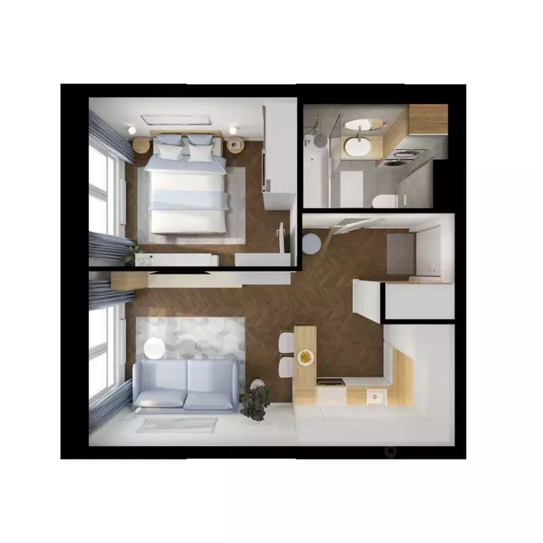 1-к кв. Нижегородская область, Нижний Новгород д. Утечино, Савин Парк ... - Фото 2