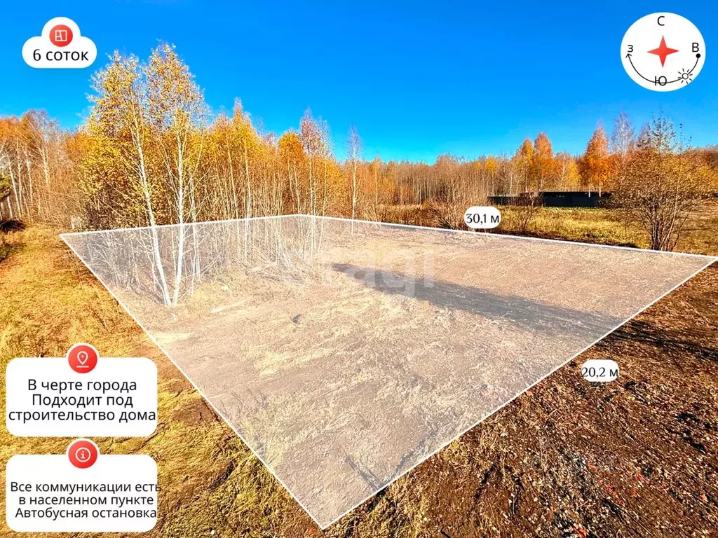 Участок в Тюменская область, Тобольск Южанка садоводческое ... - Фото 1