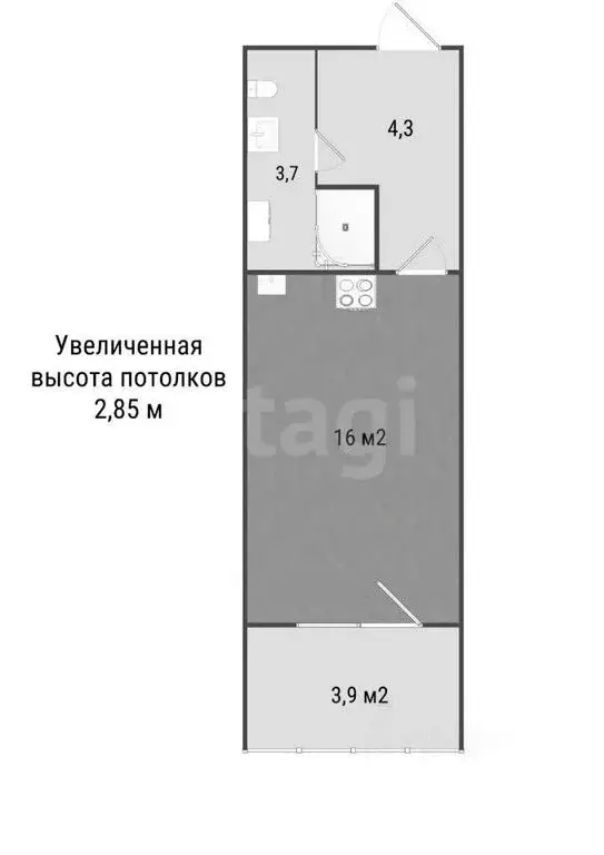 Квартира-студия: Санкт-Петербург, проспект Ветеранов, 171к5 (23.6 м) - Фото 1