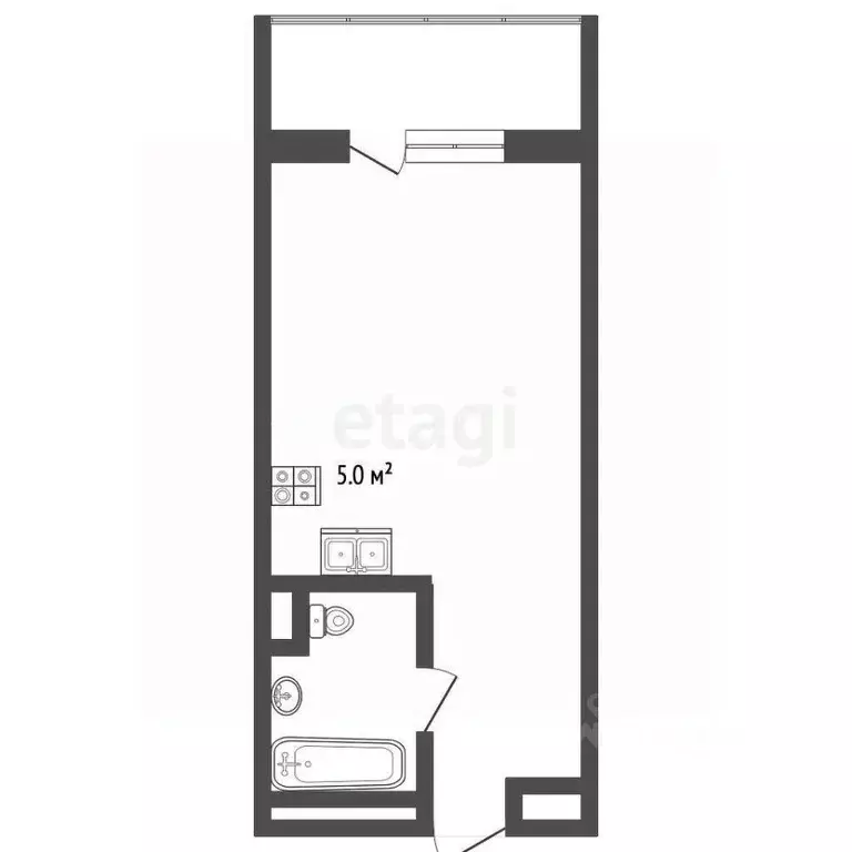 Студия Ханты-Мансийский АО, Сургут ул. Мелик-Карамова, 40 (28.0 м) - Фото 2