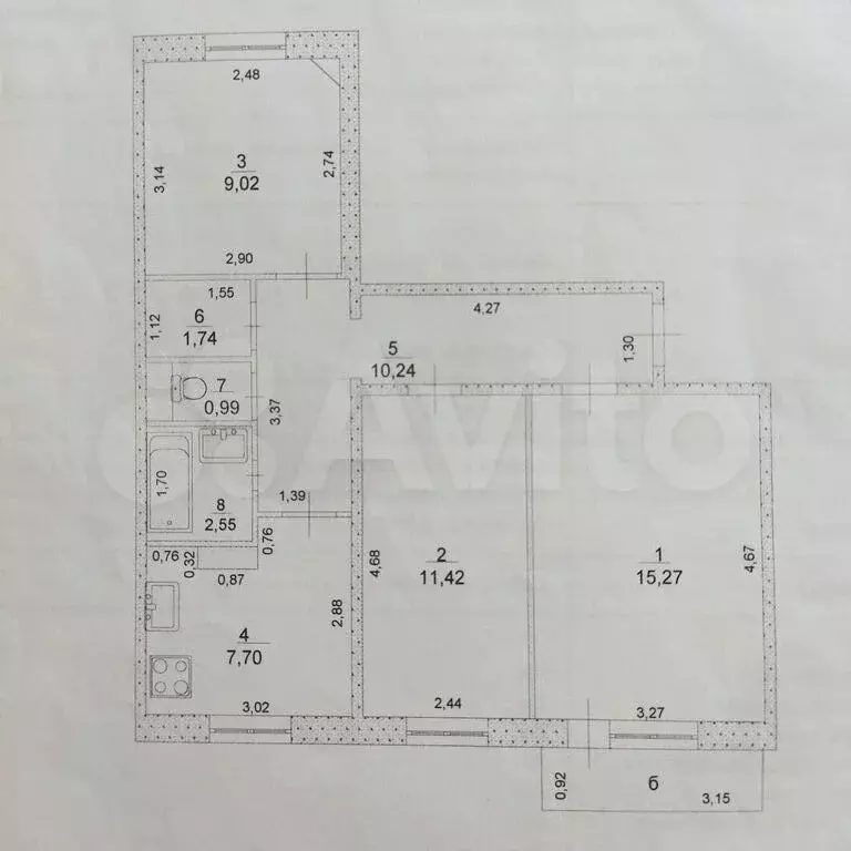 3-к. квартира, 60 м, 2/9 эт. - Фото 0