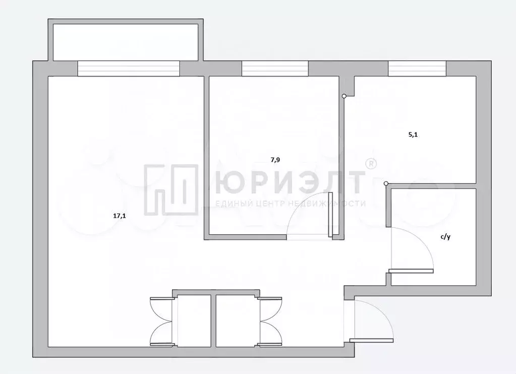 2-к. квартира, 38,7 м, 3/5 эт. - Фото 0