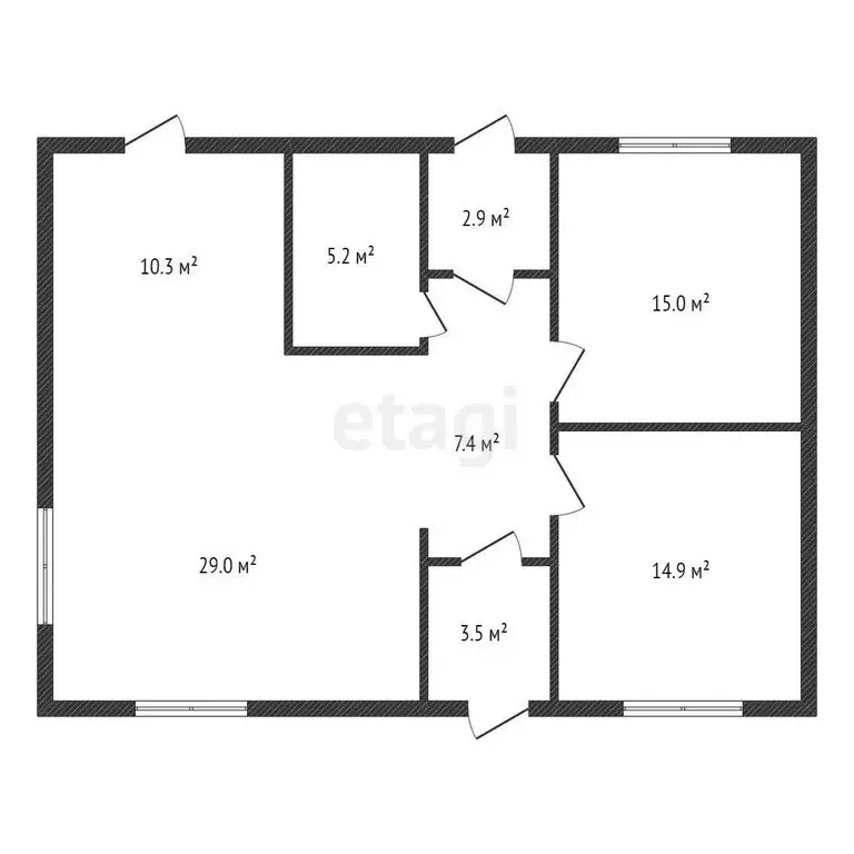 Дом в село Есаулово, улица Жукова (130 м) - Фото 1