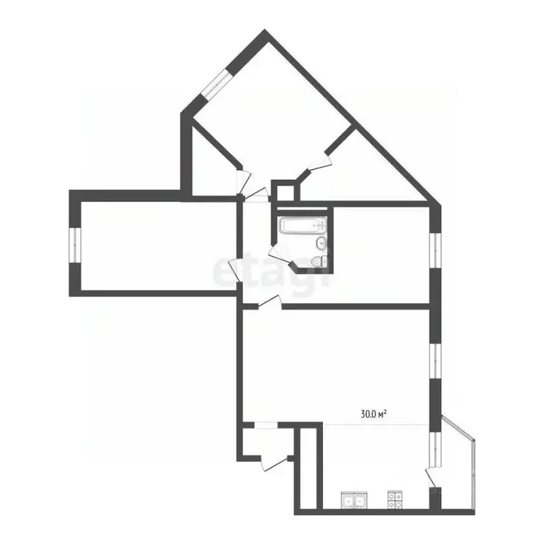 3-к кв. Тюменская область, Тюмень ул. Тимофея Чаркова, 81 (95.0 м) - Фото 2