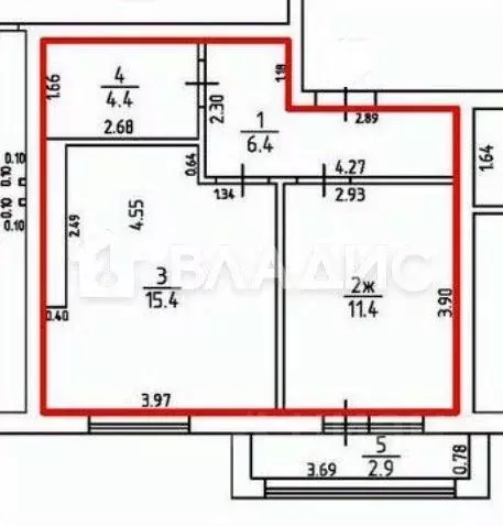 3-к кв. Калининградская область, Гурьевск Фабричная ул., 4А (71.0 м) - Фото 2