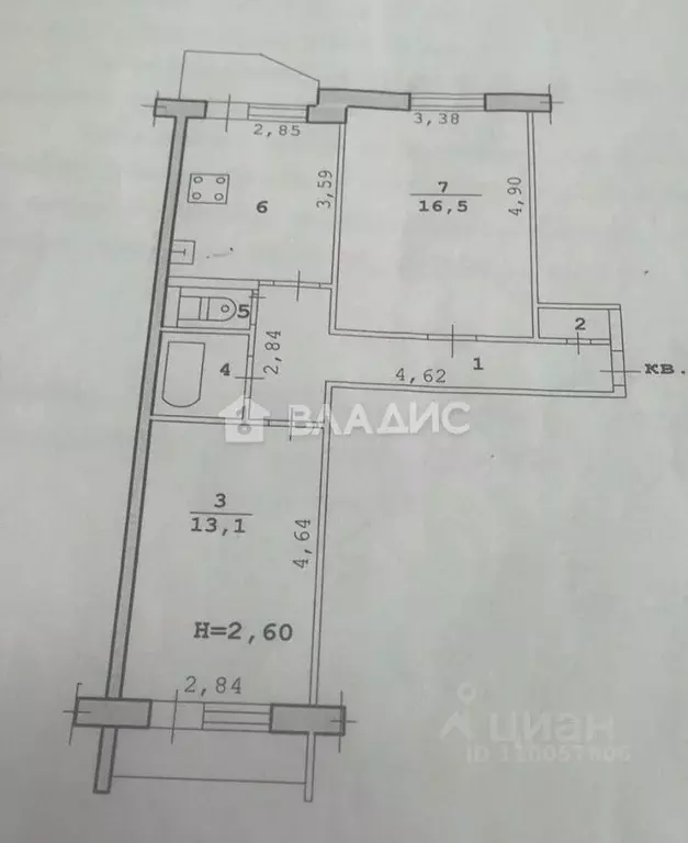 2-к кв. Волгоградская область, Волгоград ул. 8-й Воздушной Армии, 34 ... - Фото 2