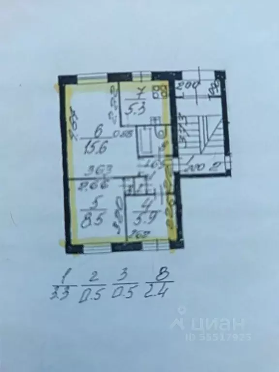 3-к кв. Санкт-Петербург ул. Лени Голикова, 39 (42.0 м) - Фото 2