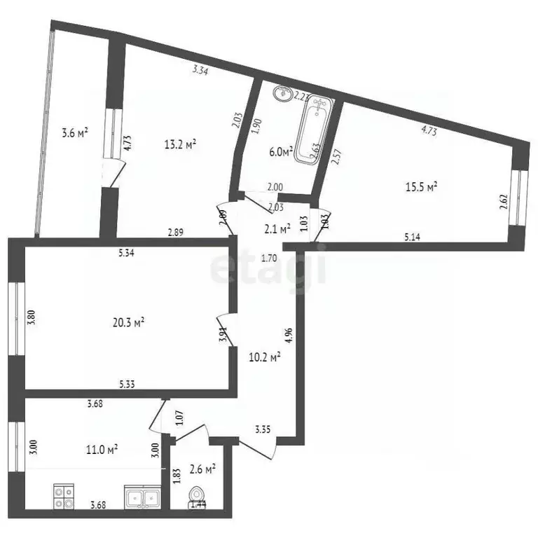 3-к кв. Мордовия, Саранск Волгоградская ул., 81 (81.5 м) - Фото 2