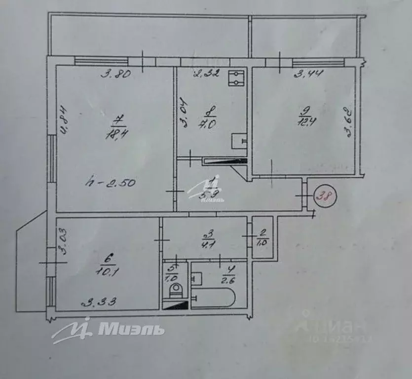 3-к кв. Севастополь ул. Степаняна, 1 (77.0 м) - Фото 2