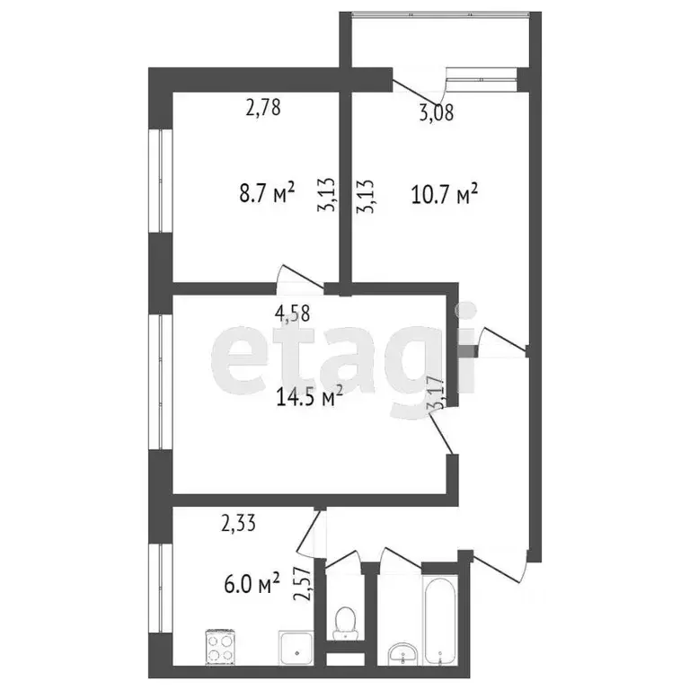 Комната Москва Карельский бул., 2К2 (29.0 м) - Фото 1