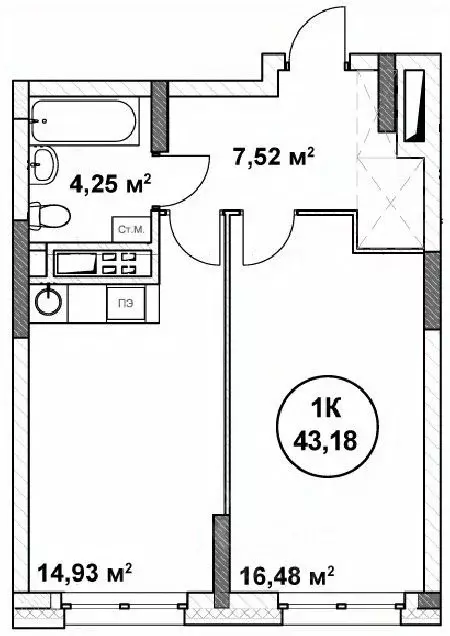 1-к кв. Нижегородская область, Нижний Новгород Нижегородский р-н,  ... - Фото 1