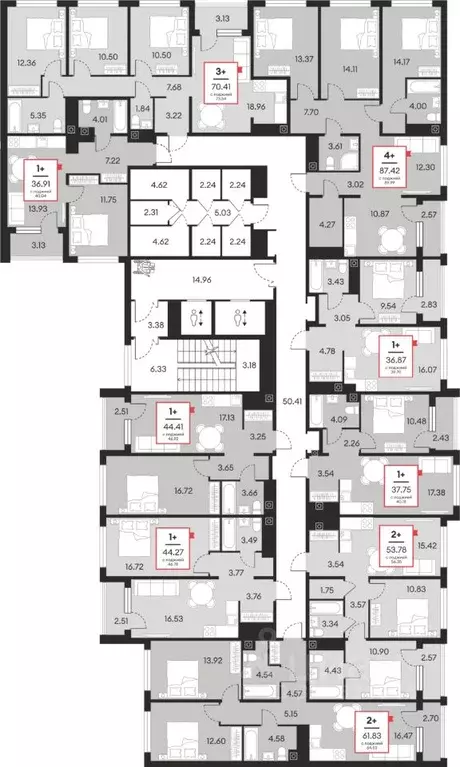 1-к кв. Ханты-Мансийский АО, Нефтеюганск ул. Нефтяников, 48А (44.41 м) - Фото 2