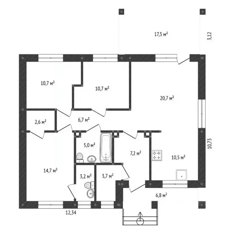 Дом в Башкортостан, Уфа городской округ, с. Нагаево ул. Долгопрудная, ... - Фото 1