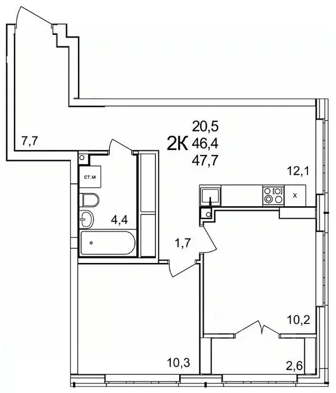 2-к кв. Нижегородская область, Нижний Новгород д. Анкудиновка, КМ ... - Фото 1