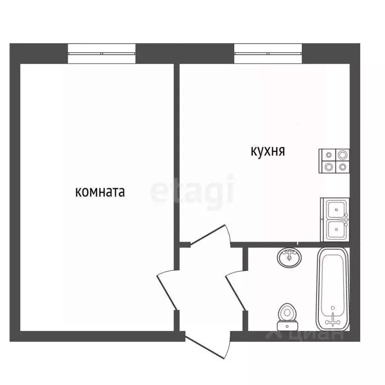 1-к кв. Ямало-Ненецкий АО, Тарко-Сале Пуровский район, ул. Осенняя, 18 ... - Фото 1