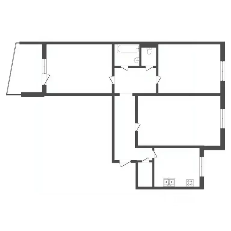 3-к кв. Тюменская область, Тюмень ул. Энергетиков, 51 (66.5 м) - Фото 1