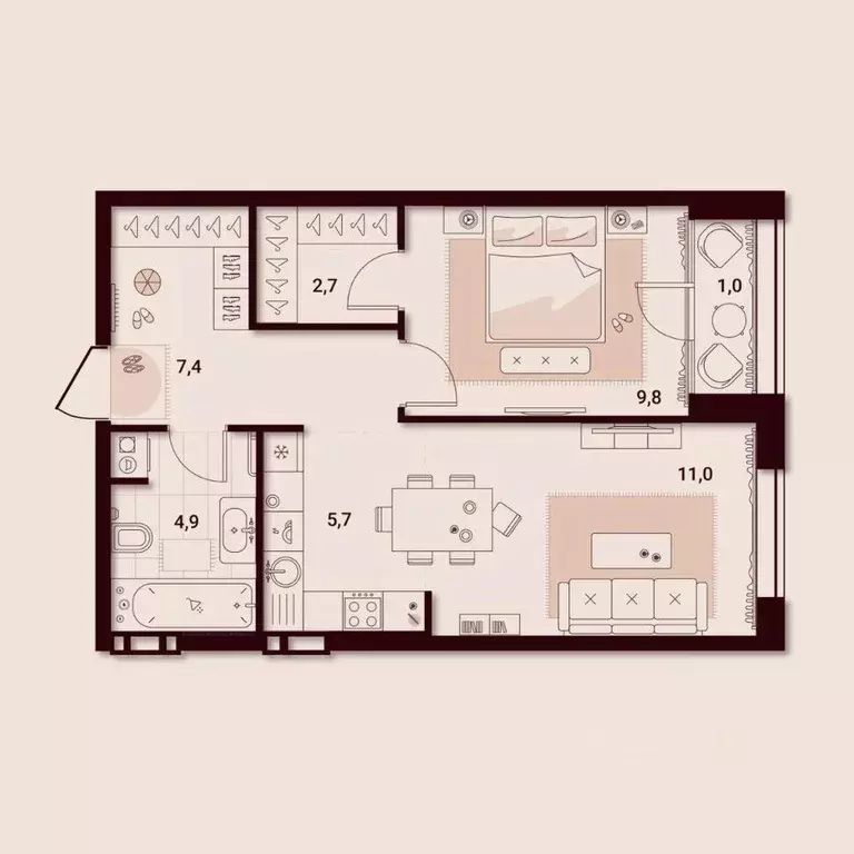 1-к кв. Приморский край, Артем ул. Куйбышева, 11А (42.52 м) - Фото 1