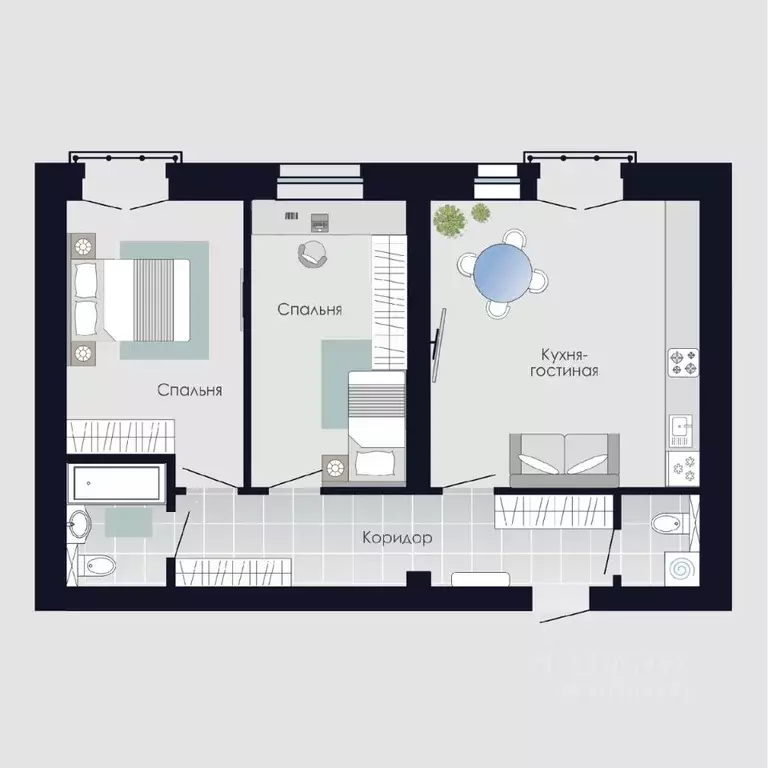 2-к кв. Оренбургская область, Оренбургский район, пос. Пригородный, ... - Фото 1