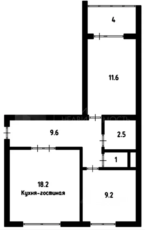 2-к кв. Тюменская область, Тюмень ул. Андрея Бушуева, 6 (52.0 м) - Фото 1