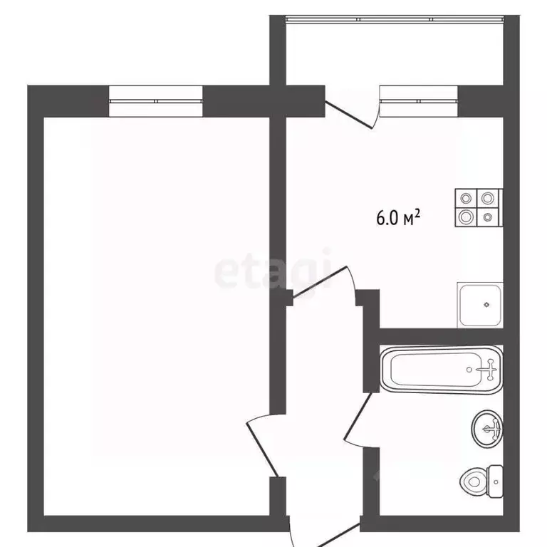 1-к кв. Ростовская область, Таганрог ул. Чехова, 331 (30.0 м) - Фото 1