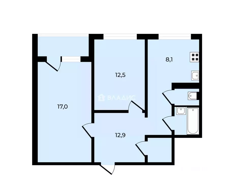2-к кв. Ленинградская область, Гатчина ул. Новоселов, 8 (58.1 м) - Фото 2