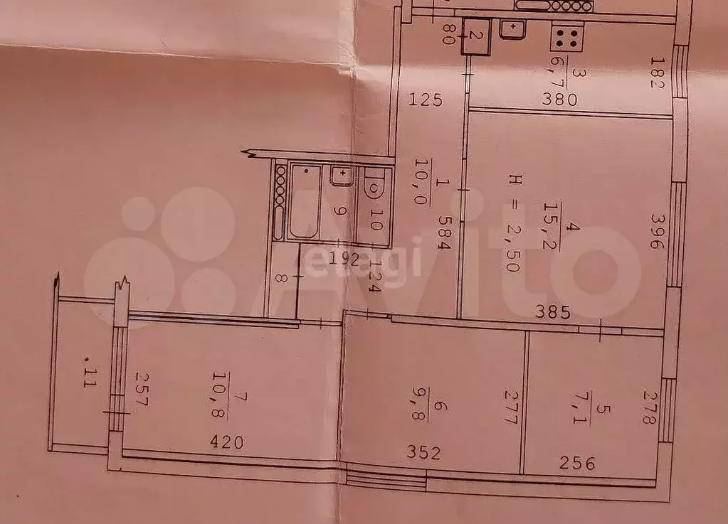 4-к. квартира, 64 м, 5/9 эт. - Фото 0