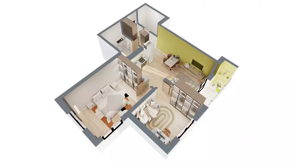 2-к кв. Башкортостан, Нефтекамск ул. Строителей, 29А (58.92 м) - Фото 2