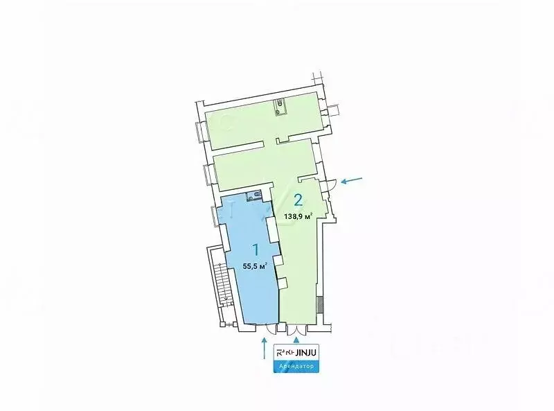 Торговая площадь в Москва ул. Земляной Вал, 23С1 (55 м) - Фото 1