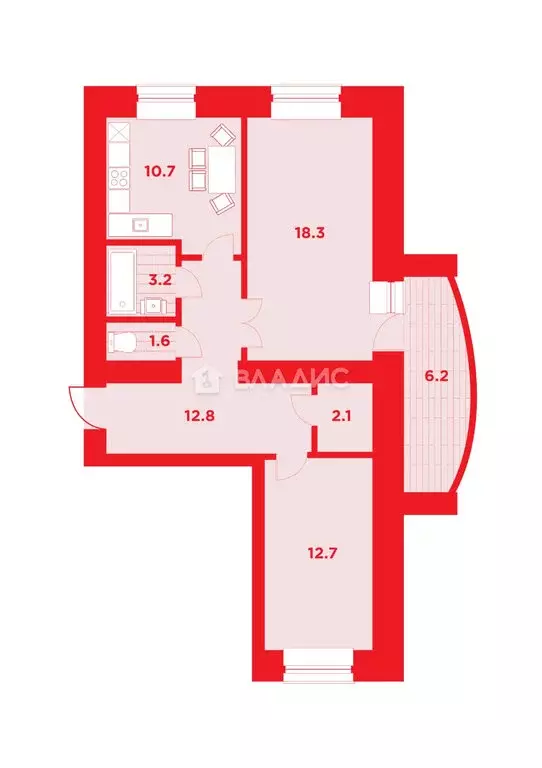 2-комнатная квартира: Благовещенск, Заводская улица, 2/4 (64 м) - Фото 0