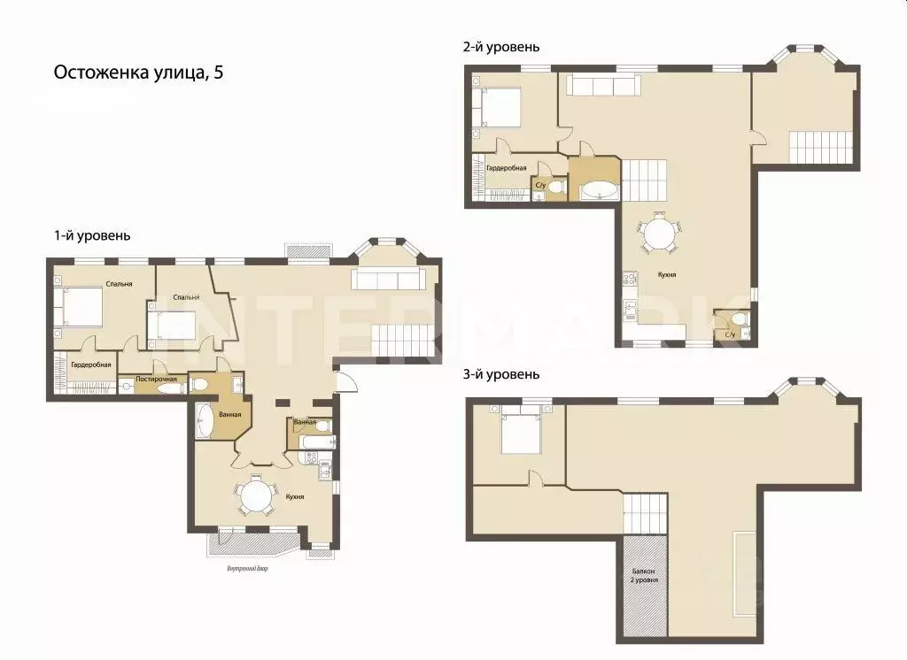 5-к кв. Москва ул. Остоженка, 5 (260.0 м) - Фото 1