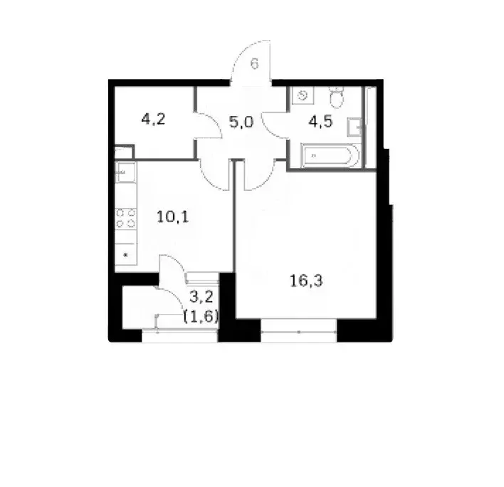 Продаётся 1-к квартира, 42 м - Фото 0