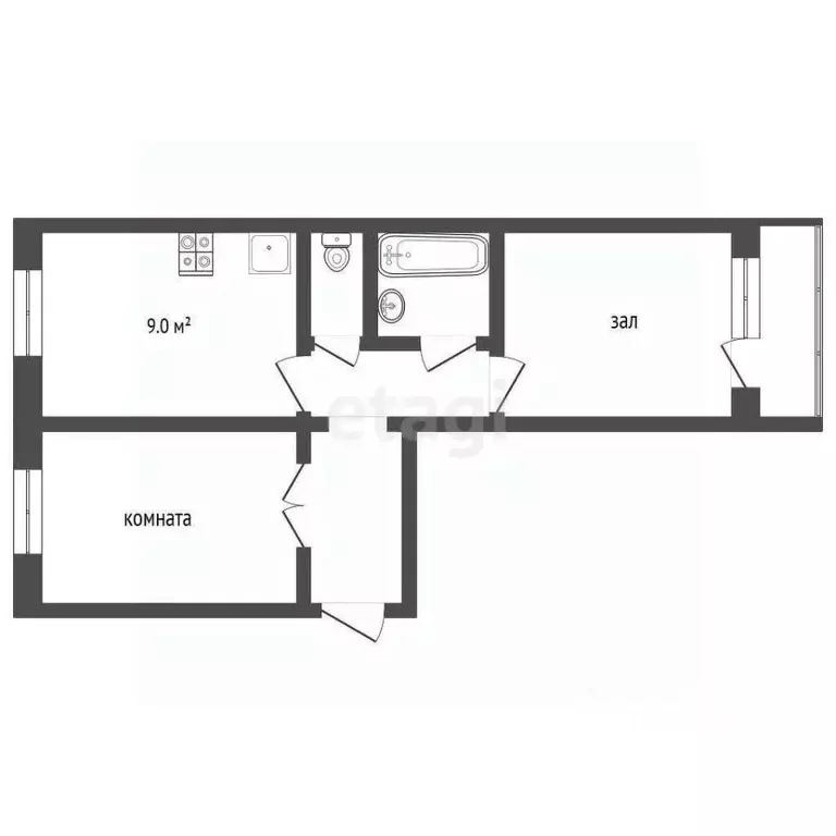 2-к кв. Ямало-Ненецкий АО, Муравленко ул. Ленина, 127 (51.0 м) - Фото 2