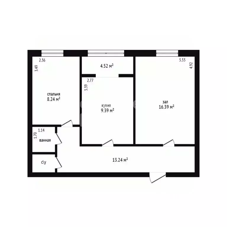 2-к кв. Дагестан, Дербент ул. Генерала Сеидова, 14 (54.0 м) - Фото 2