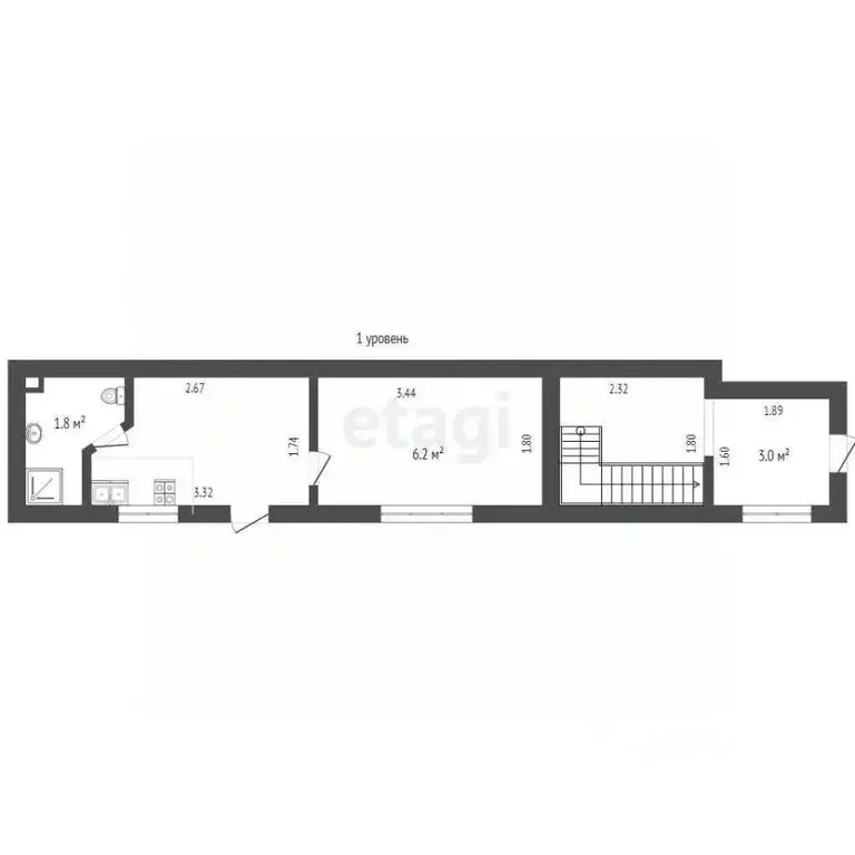 2-к кв. Крым, Ялта муниципальный округ, Отрадное пгт ул. Отрадная, 25 ... - Фото 2