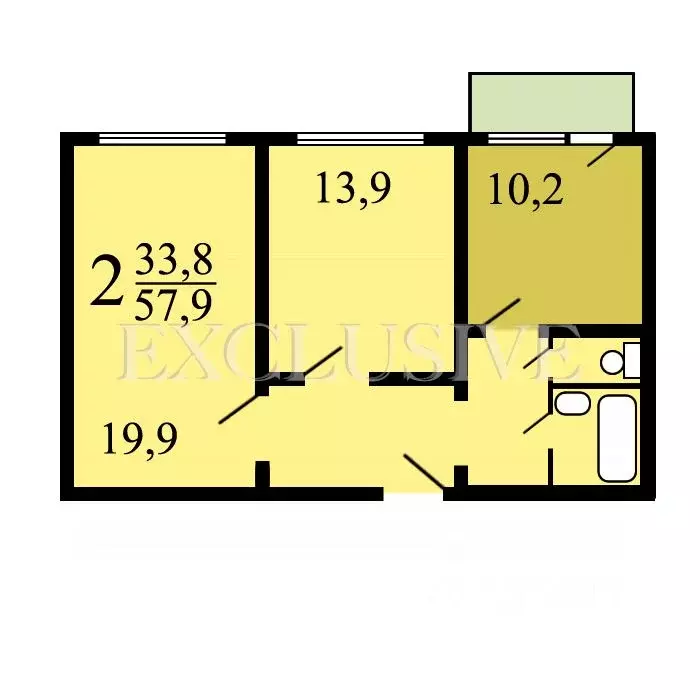 2-к кв. Москва Белореченская ул., 28К2 (57.9 м) - Фото 1