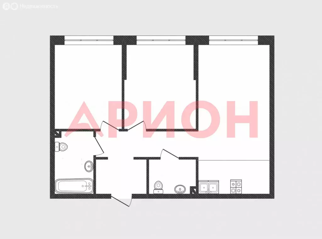 2-комнатная квартира: Тюмень, улица Тимофея Чаркова, 87 (67.9 м) - Фото 1