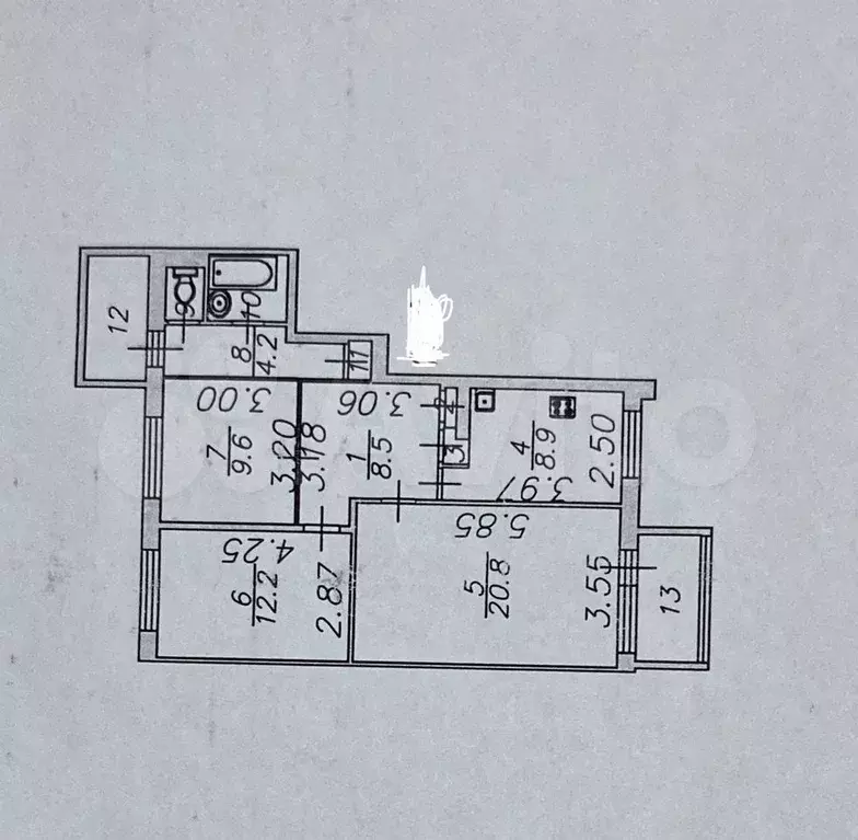 3-к. квартира, 69 м, 7/9 эт. - Фото 0