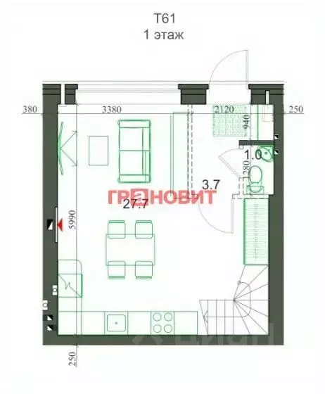 Таунхаус в Новосибирская область, Новосибирский район, Мичуринский ... - Фото 1