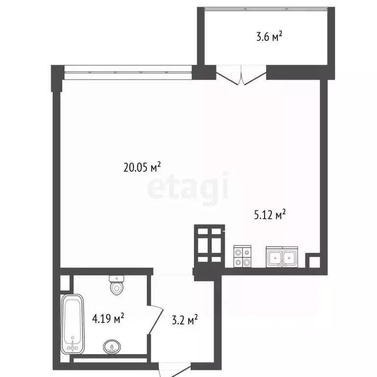 1-к кв. Крым, Ялта муниципальный округ, Массандра пгт ш. Южнобережное, ... - Фото 2