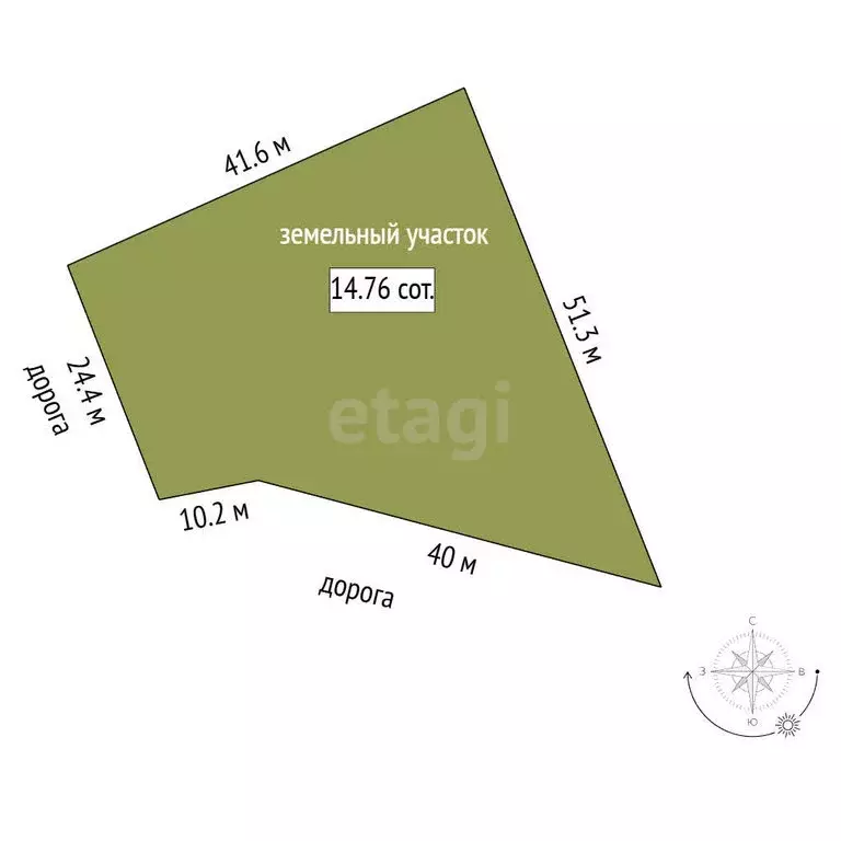 Участок в деревня Глазово, территория Квартал В (14.76 м) - Фото 1