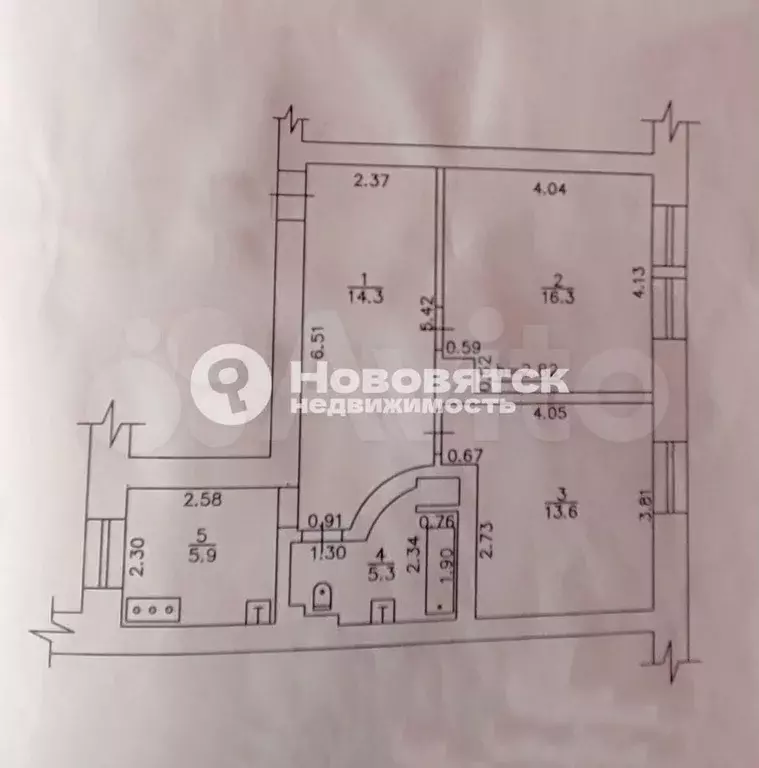 2-к. квартира, 56 м, 2/4 эт. - Фото 0