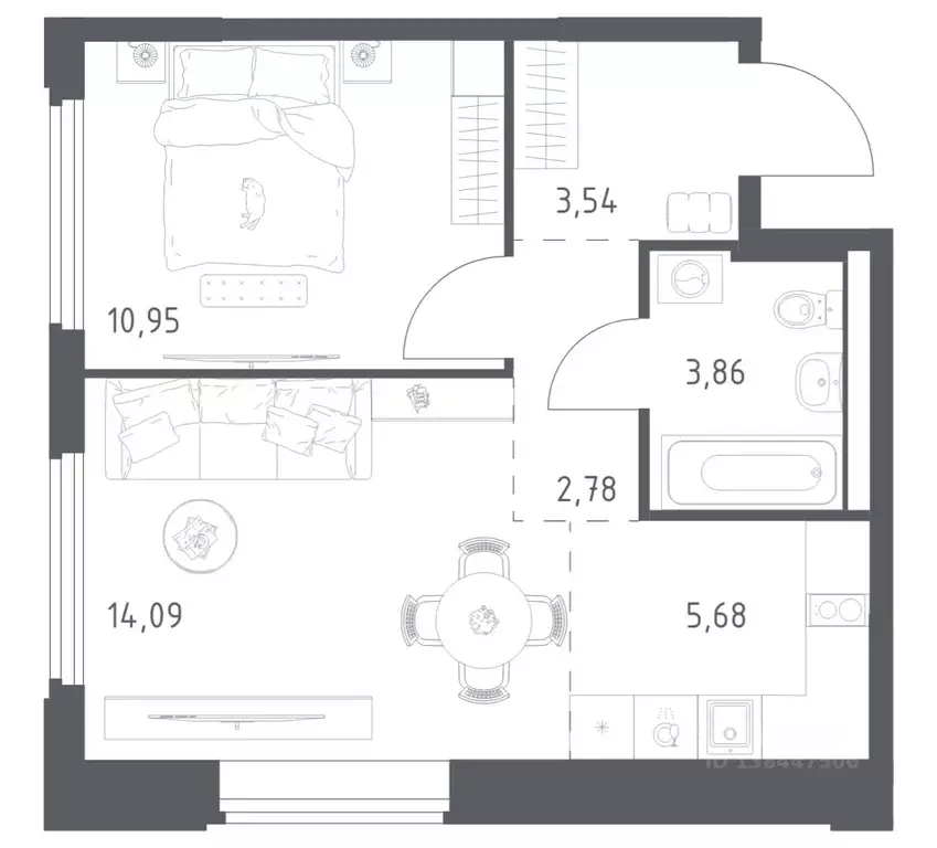 1-к кв. Московская область, Королев Юбилейный мкр, Космический Квартал ... - Фото 1