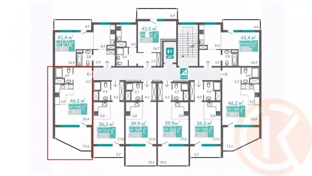 1-к кв. Крым, Евпатория ул. Симферопольская, 2Х (46.2 м) - Фото 2