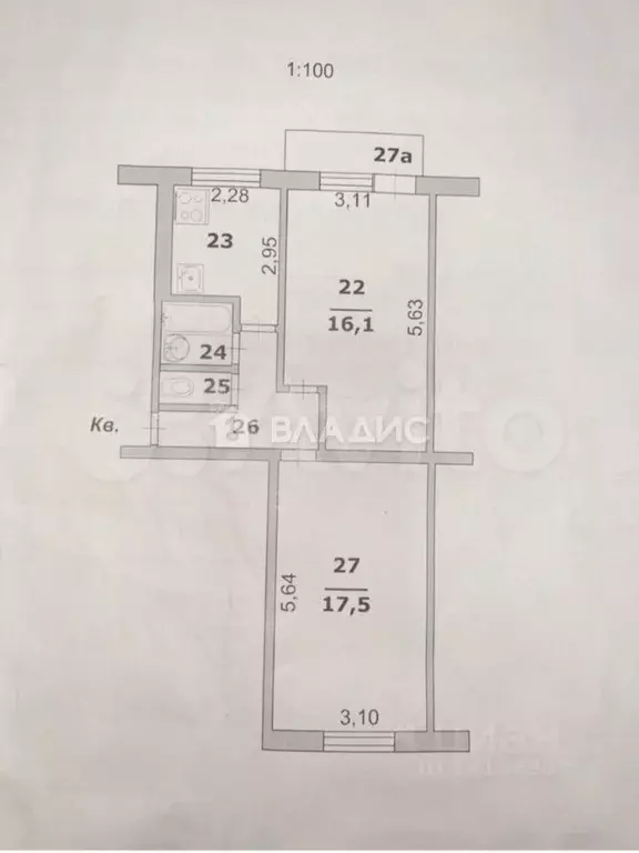 2-к кв. Белгородская область, Белгород Белгородский просп., 90 (48.2 ... - Фото 2