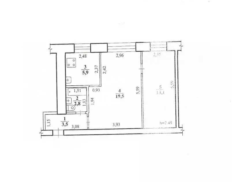 2-к кв. Забайкальский край, Чита Набережная ул., 52 (44.8 м) - Фото 1
