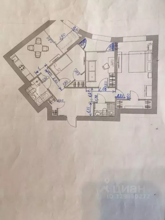 3-к кв. Москва ул. Лобачевского, 120к1 (85.0 м) - Фото 2