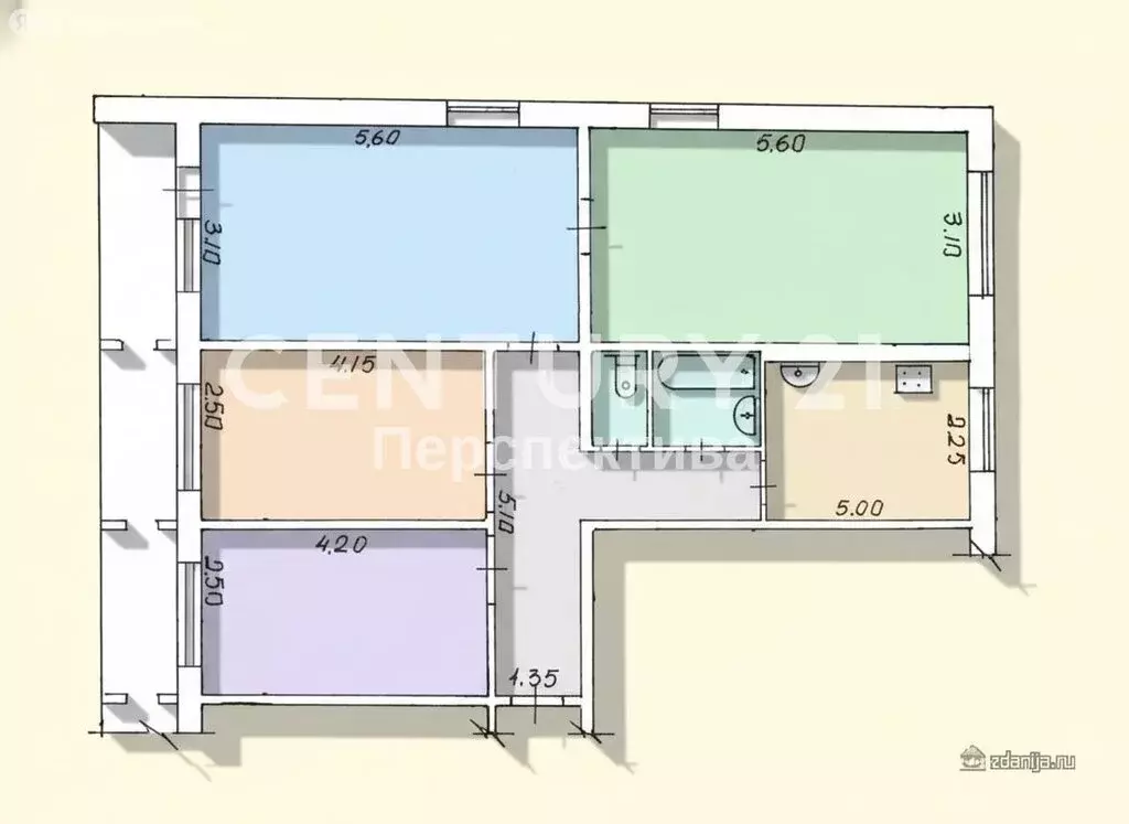 3-комнатная квартира: Раменское, Коммунистическая улица, 7 (74 м) - Фото 2